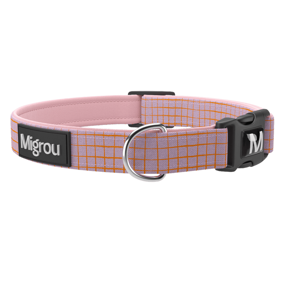 Pink Grid Max Comfort Collar - Migrou